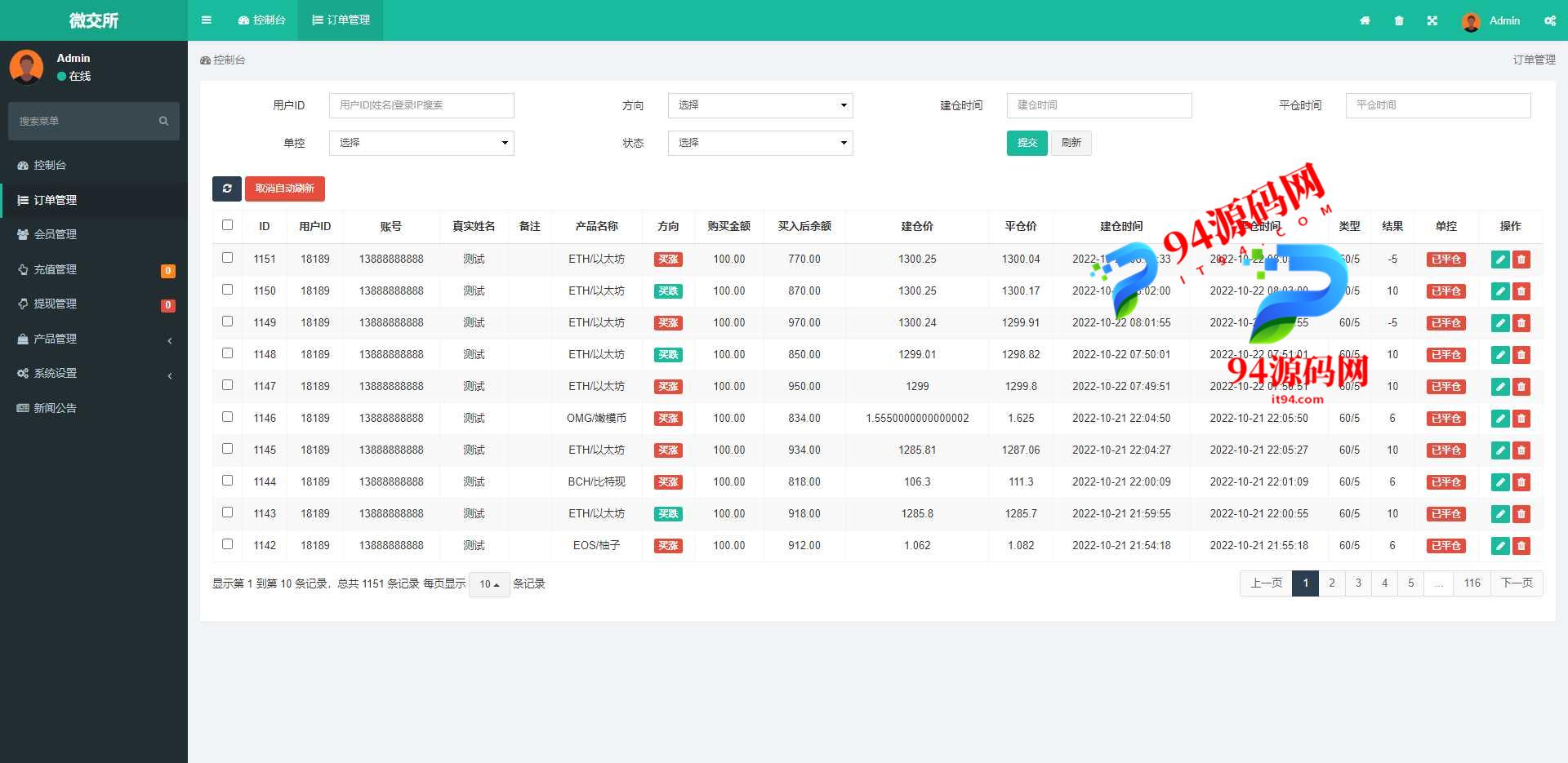 图片[13]-fastadmin框架双语言外汇系统|微盘系统仿交易所|USDT支付|全新K线正常-94源码网