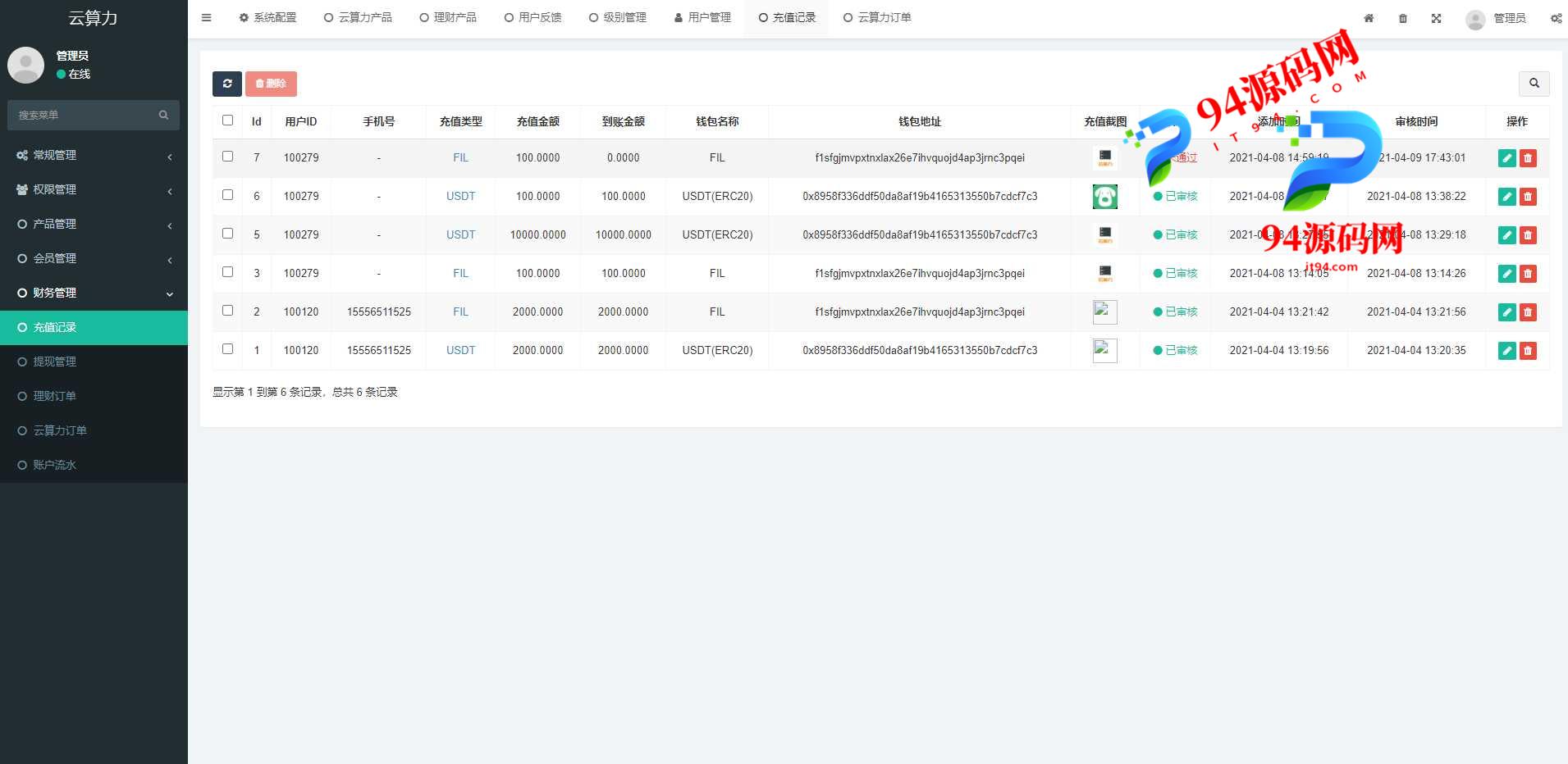 图片[2]-矿机系统|云算力矿机|挖矿系统_ipfs虚拟币挖矿-94源码网