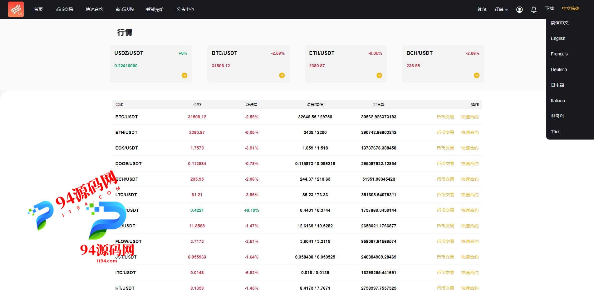 图片[10]-新版区块链交易所|币币交易|区块链矿机系统_多语言交易所-94源码网