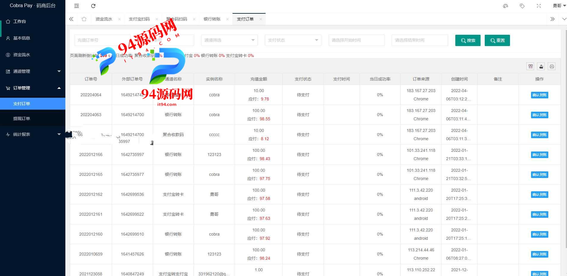 图片[3]-Cobra pay全新支付系统|码商系统|免签支付系统_聚合支付系统_四方支付系统-94源码网